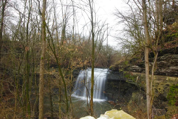 Millikin Falls Quarry Trails Metro Park Columbus Ohio — Foto Stock