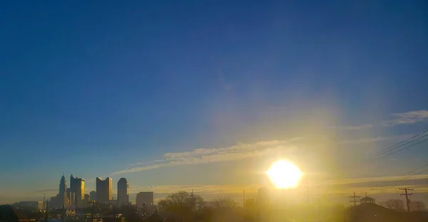 Manhã Sol Columbus Ohio — Fotografia de Stock