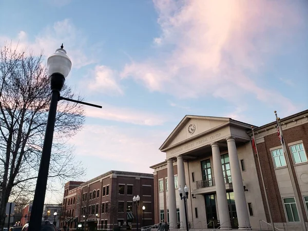 Προβολή Στο Streetscape Του Franklin Tennessee — Φωτογραφία Αρχείου