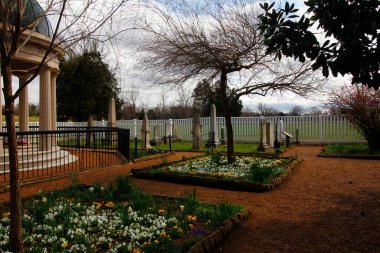 Andrew Jackson 'ın Tennessee, Nashville dışındaki Hermitage' ına bakıyor.