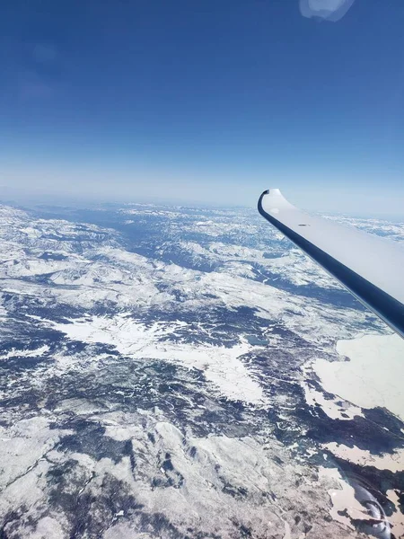 Montanhas Rochosas Vistas Avião — Fotografia de Stock