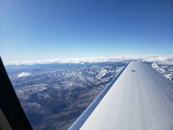 Rocky Mountains Sett Utifrån Ett Plan — Stockfoto