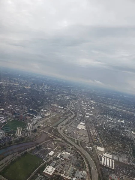 从飞机上看到的俄亥俄州哥伦布 — 图库照片