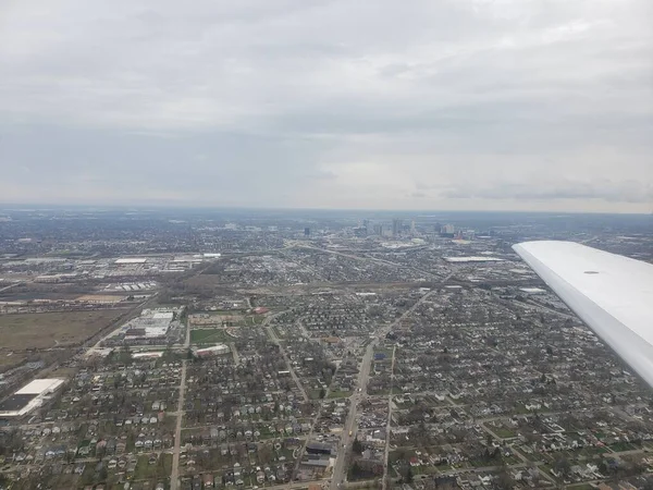 Columbus Ohio Vom Flugzeug Aus Gesehen — Stockfoto