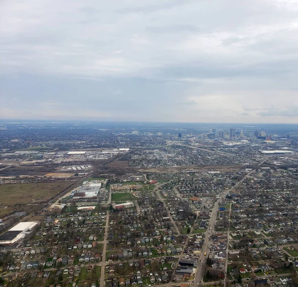 Columbus Ohio Visto Desde Avión —  Fotos de Stock