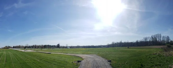 Rural Cemetery Blue Skies Ohio — Photo