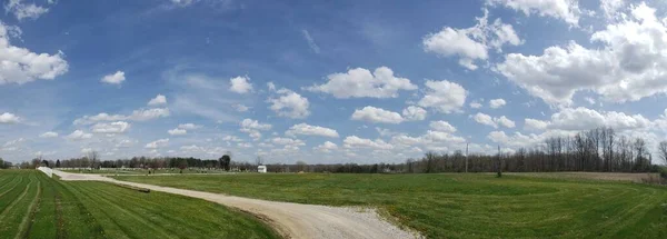 Cimitero Rurale Con Cielo Blu Ohio — Foto Stock