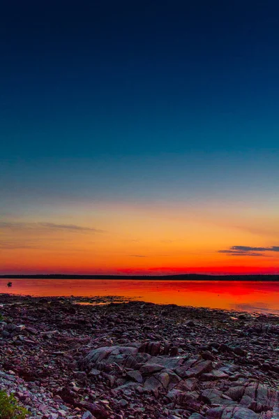 Brillant Sunrise Baía Gouldsboro Maine — Fotografia de Stock