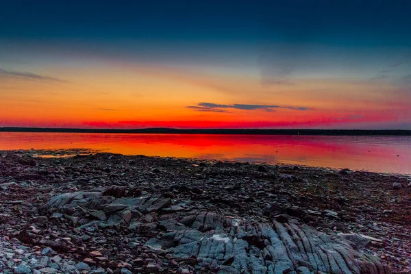 Brillant Sunrise Gouldsboro Bay Maine — Foto de Stock