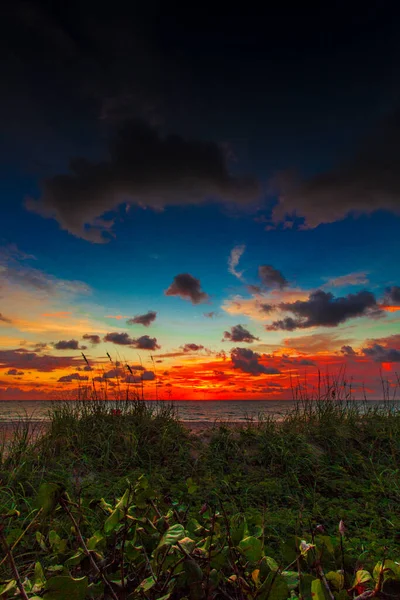 Kleurrijke Zonsopgang Jetty Park Fort Pierce Florida — Stockfoto