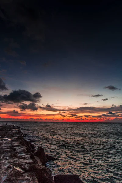 Схід Сонця Парку Джетті Форт Пірс Флорида — стокове фото
