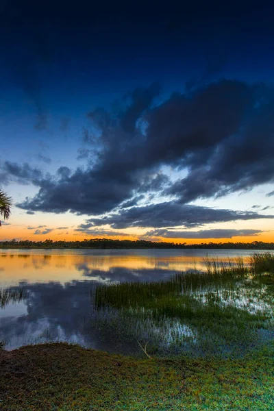 Színes Naplemente Zobel Felett George Lestrange Rezervátum Fort Pierce Florida — Stock Fotó