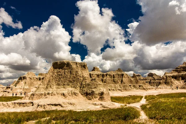 Parque Nacional Badlands Durante Soleado Día Verano Dakota Del Sur —  Fotos de Stock
