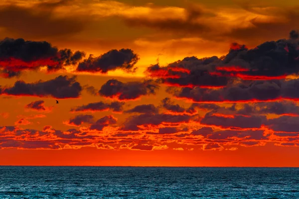 Sunset Lake Michigan Καλοκαίρι Στο Ludington Michigan — Φωτογραφία Αρχείου