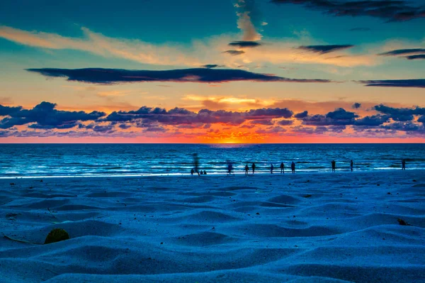 Sonnenuntergang Über Dem Lake Michigan Sommer Ludington Michigan — Stockfoto