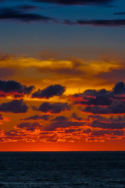 Pôr Sol Sobre Lago Michigan Verão Ludington Michigan — Fotografia de Stock