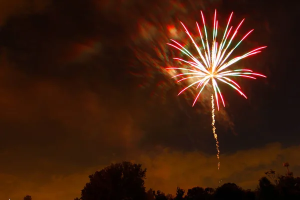Feuerwerk Zur Freiheitsfeier Juni 2022 Westerville Ohio — Stockfoto