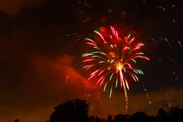 Feuerwerk Zur Freiheitsfeier Juni 2022 Westerville Ohio — Stockfoto