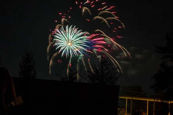 Independence Day Fireworks Display Worthington Ohio July 2022 — Foto de Stock