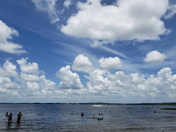 View of Lake Minneola during a summer day, Waterfront Park, Clermont, Florida