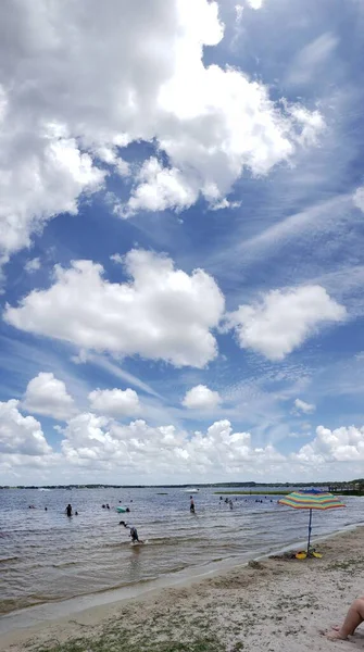 View Lake Minneola Summer Day Waterfront Park Clermont Florida — Stok fotoğraf