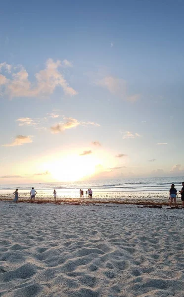 Beach Summer Sunrise Στο Ακρωτήριο Κανάβεραλ Φλόριντα — Φωτογραφία Αρχείου