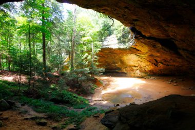 View of Ash Cave in Summer, Hocking Hills State Park, Ohio