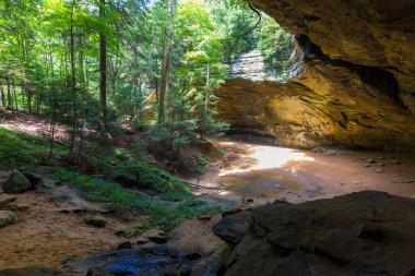 View of Ash Cave in Summer, Hocking Hills State Park, Ohio