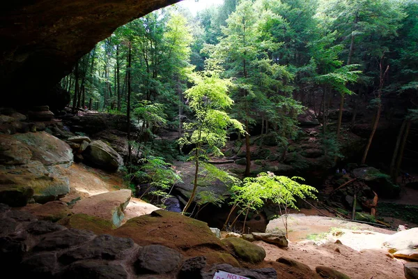 Old Man Cave Summer Hocking Hills State Park Ohio — стокове фото