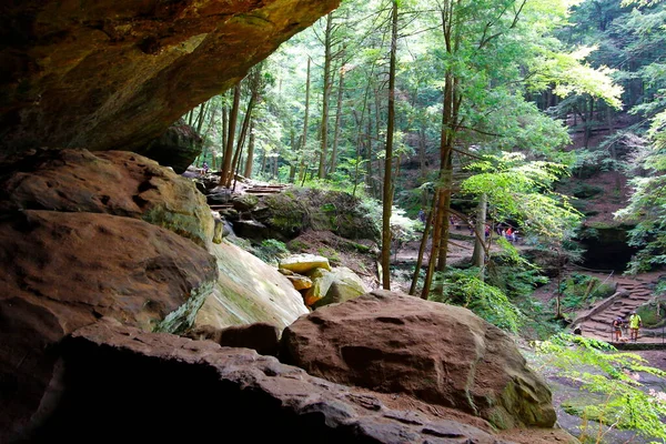 Old Man Cave Summer Hocking Hills State Park Ohio — стоковое фото