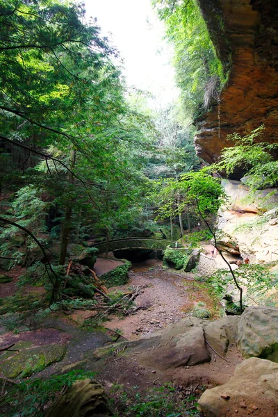 Old Man Cave Summer Hocking Hills State Park Ohio — Stockfoto