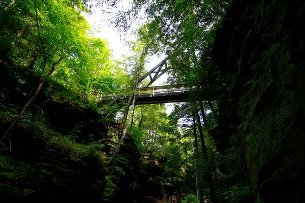 Old Man Cave Summer Hocking Hills State Park Ohio — Foto Stock