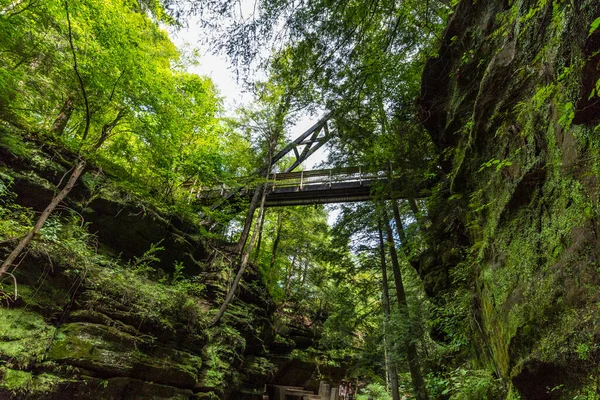 Old Man Cave Summer Hocking Hills State Park Ohio — Zdjęcie stockowe