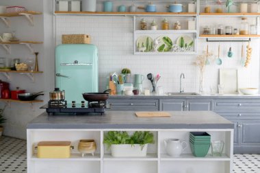 Modern mutfak odasının arka planı
