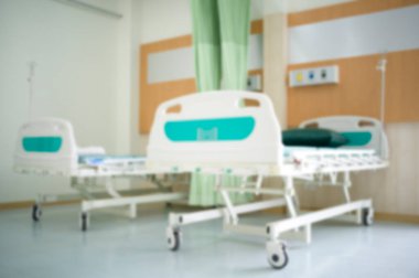 Blurred of Background of Patient bed in hospital , health care concept 