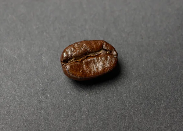 Grano Café Asado Sobre Fondo Negro — Foto de Stock