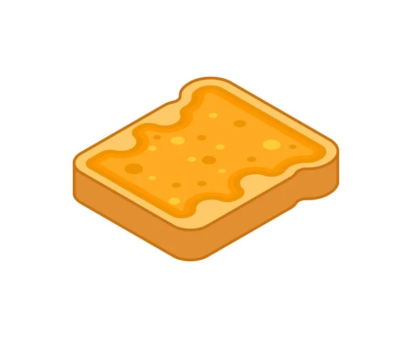 Rostat Bröd Med Apelsinsylt Isolerat Illustration Livsmedelsvektor — Stock vektor