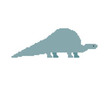 Apatosaurus pikselli sanat dinozoru. pixelated Ancient hayvanı. 8bit Dino tarih öncesi canavar. Canavar, Jurasik dönemden.