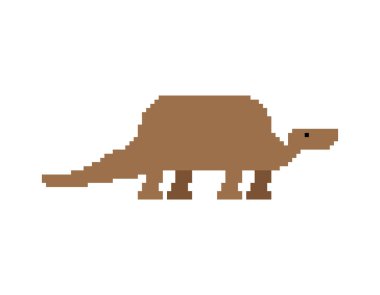 Ankylosaurus pikselli sanat dinozoru. pixelated Ancient hayvanı. 8bit Dino tarih öncesi canavar. Canavar, Jurasik dönemden.