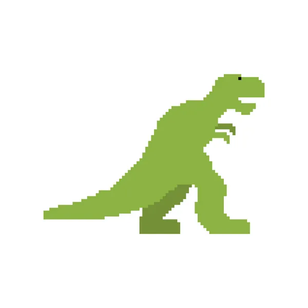 Tyrannosaur Pixel Art Dinosaurier Verpixeltes Uraltes Tier 8Bit Dino Prähistorisches — Stockvektor