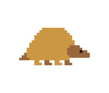 Panoplosaurus pikselli sanat dinozoru. pixelated Ancient hayvanı. 8bit Dino tarih öncesi canavar. Canavar, Jurasik dönemden.
