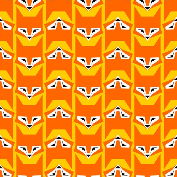 Modello Fox Senza Soluzione Continuità Lei Fox Sfondo Ornamento Del — Vettoriale Stock