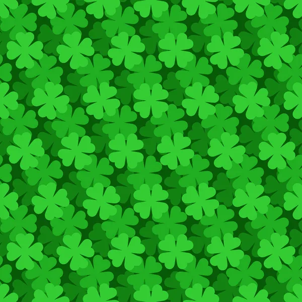 Modèle Shamrock Sans Couture Fond Trèfle Patrick Day Irlandaise Fond — Image vectorielle