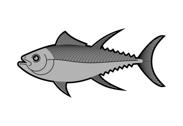 Thunfisch Zeichen Ikone Thunfisch Fisch Symbolvektorillustration — Stockvektor