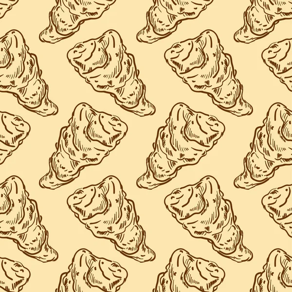 エルサレムアーティチョーク手描きパターンシームレス 根菜の背景 — ストックベクタ