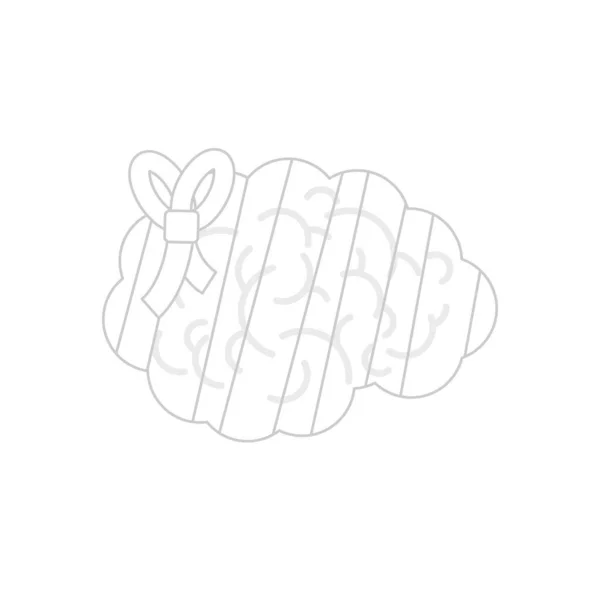 有绷带的病脑 有石膏的受伤的大脑 — 图库矢量图片