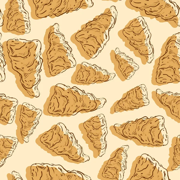Jerusalem Artischocke Handzeichnung Muster Nahtlos Wurzelgemüse Hintergrund — Stockvektor