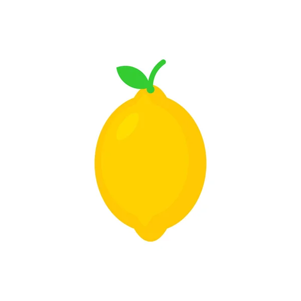 Limón Aislado Fruta Fresca Sobre Fondo Blanco — Vector de stock