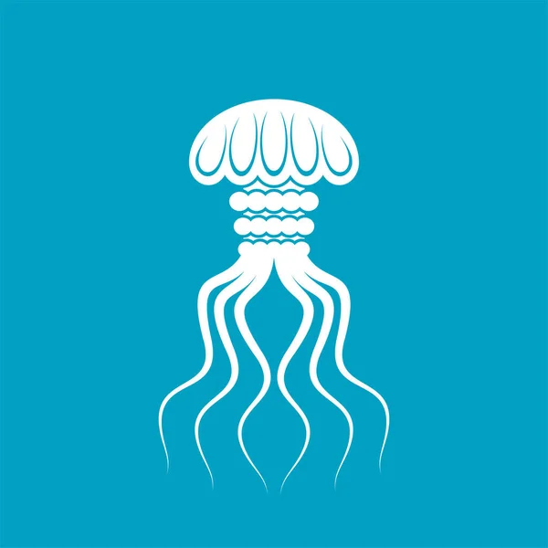 Icono Medusa Aislado Medusa Animal Marino Vector Ilustración — Archivo Imágenes Vectoriales