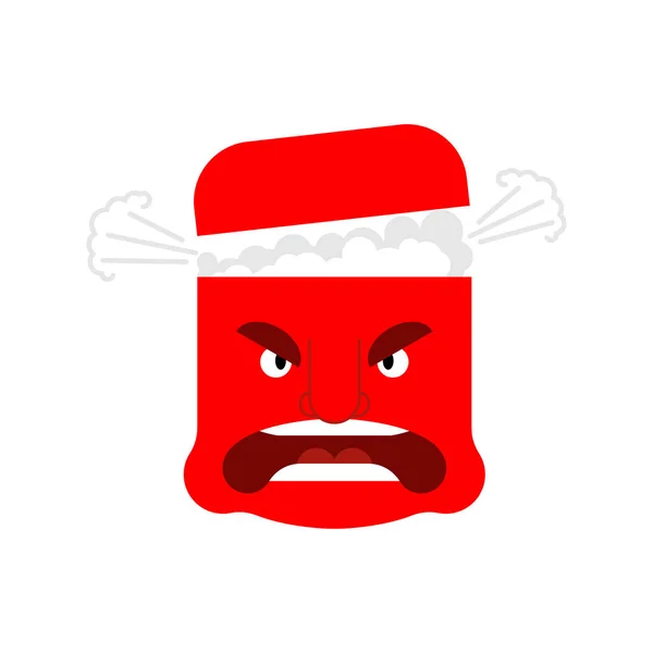 Angry Red Guy Steam Head Seething Anger Concept Aggression — Stock Vector
